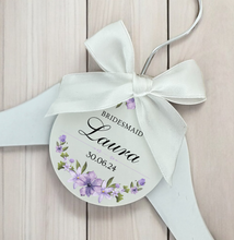 Load image into Gallery viewer, Personalised Wedding Day Dress Hanger With Tag