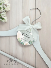Load image into Gallery viewer, Personalised Wedding Day Dress Hanger With Tag