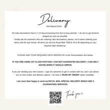 Load image into Gallery viewer, Custom Personalised Topper Dusty blue and Navy gypsophila eucalyptus leaf cake topper wedding decorations floral arrangement