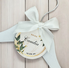 Load image into Gallery viewer, Personalised Wedding Day Dress Hanger With Tag