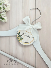 Load image into Gallery viewer, Personalised Wedding Day Dress Hanger With Tag