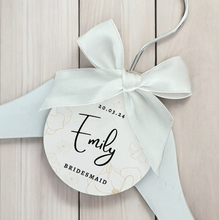 Load image into Gallery viewer, Personalised Wedding Day Dress Hanger With Tag