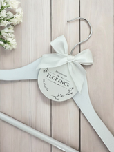 Load image into Gallery viewer, Personalised Wedding Day Dress Hanger With Tag