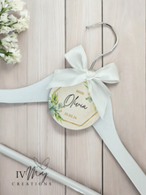 Load image into Gallery viewer, Personalised Wedding Day Dress Hanger With Tag