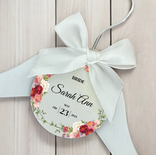 Load image into Gallery viewer, Personalised Wedding Day Dress Hanger With Tag