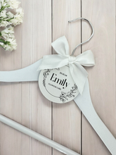 Load image into Gallery viewer, Personalised Wedding Day Dress Hanger With Tag