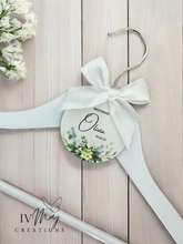 Load image into Gallery viewer, Personalised Wedding Day Dress Hanger With Tag