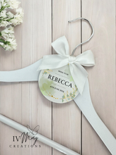 Load image into Gallery viewer, Personalised Wedding Day Dress Hanger With Tag