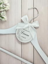 Load image into Gallery viewer, Personalised Wedding Day Dress Hanger With Tag