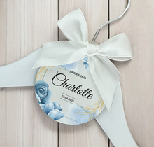 Load image into Gallery viewer, Personalised Wedding Day Dress Hanger With Tag