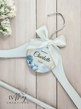 Load image into Gallery viewer, Personalised Wedding Day Dress Hanger With Tag
