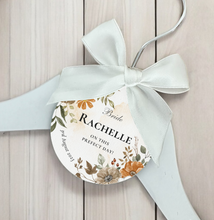 Load image into Gallery viewer, Personalised Wedding Day Dress Hanger With Tag