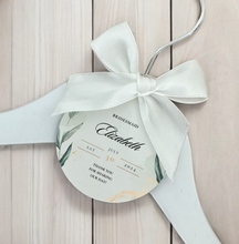 Load image into Gallery viewer, Personalised Wedding Day Dress Hanger With Tag