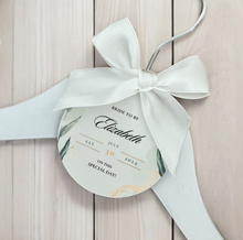Load image into Gallery viewer, Personalised Wedding Day Dress Hanger With Tag