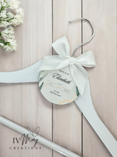 Load image into Gallery viewer, Personalised Wedding Day Dress Hanger With Tag