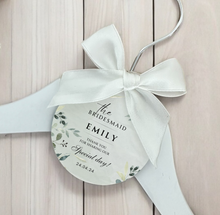 Load image into Gallery viewer, Personalised Wedding Day Dress Hanger With Tag