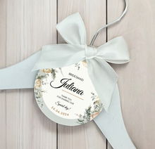 Load image into Gallery viewer, Personalised Wedding Day Dress Hanger With Tag