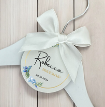 Load image into Gallery viewer, Personalised Wedding Day Dress Hanger With Tag