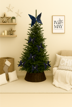 Load image into Gallery viewer, Handmade - Large Velvet Christmas Tree Bow Topper - Christmas tree butterfly - Black