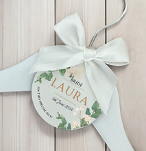 Load image into Gallery viewer, Personalised Wedding Day Dress Hanger With Tag