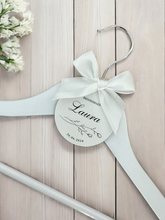 Load image into Gallery viewer, Personalised Wedding Day Dress Hanger With Tag