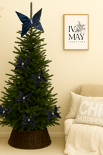 Load image into Gallery viewer, Handmade - Large Velvet Christmas Tree Bow Topper - Christmas tree butterfly - Black