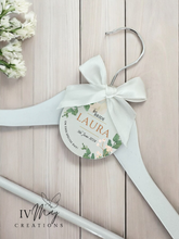 Load image into Gallery viewer, Personalised Wedding Day Dress Hanger With Tag