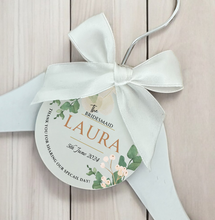 Load image into Gallery viewer, Personalised Wedding Day Dress Hanger With Tag
