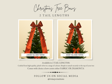 Load image into Gallery viewer, Luxury Handmade Velvet Christmas Tree Bow Topper: Burnt Orange Copper Clip-On
