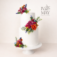 Load image into Gallery viewer, Foam Rose Cake Flower Arrangement: Wedding Christening Cake Topper