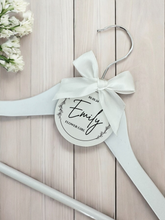 Load image into Gallery viewer, Personalised Wedding Day Dress Hanger With Tag