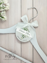 Load image into Gallery viewer, Personalised Wedding Day Dress Hanger With Tag