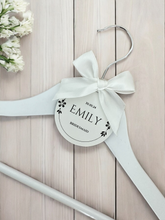 Load image into Gallery viewer, Personalised Wedding Day Dress Hanger With Tag