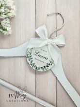 Load image into Gallery viewer, Personalised Wedding Day Dress Hanger With Tag