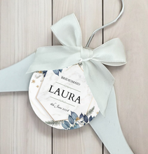 Load image into Gallery viewer, Personalised Wedding Day Dress Hanger With Tag