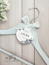 Load image into Gallery viewer, Personalised Wedding Day Dress Hanger With Tag