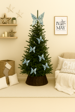 Load image into Gallery viewer, Handmade - Large Velvet Christmas Tree Bow Topper - Christmas tree butterfly - Pastel Green - Duck Egg - Pale