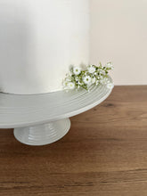 Load image into Gallery viewer, FULL SET Dusty blue and lavender gypsophila eucalyptus leaf cake topper wedding decorations floral arrangement - Custom Colours available