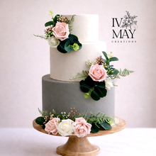 Load image into Gallery viewer, Blush Pink Cake Flowers: Foam Rose Wedding Cake Topper