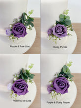 Load image into Gallery viewer, Blush pink Wedding christening cake flower arrangement topper mini eucalyptus roses more colours available