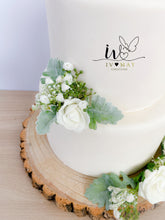 Load image into Gallery viewer, FULL SET gypsophila and dusty miller leaf cake topper wedding decorations floral arrangement