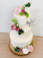 Load image into Gallery viewer, FULL SET Wedding Christening Cake Flower Arrangement Topper & Decorations Roses