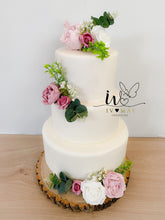 Load image into Gallery viewer, FULL SET Wedding Christening Cake Flower Arrangement Topper & Decorations Roses