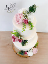 Load image into Gallery viewer, FULL SET Wedding Christening Cake Flower Arrangement Topper & Decorations Roses