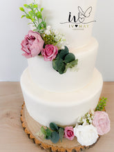 Load image into Gallery viewer, FULL SET Wedding Christening Cake Flower Arrangement Topper & Decorations Roses