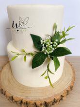 Load image into Gallery viewer, Wedding cake flower arrangement - white berry - greenery decorations - cake flowers