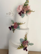 Load image into Gallery viewer, Dusty Pink Foam Rose Cake Flowers: Wedding, Christening, Birthday