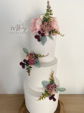 Load image into Gallery viewer, Dusty Pink Foam Rose Cake Flowers: Wedding, Christening, Birthday