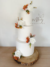 Load image into Gallery viewer, Foam Rose Cake Flowers: Burnt Orange Wedding Cake Topper