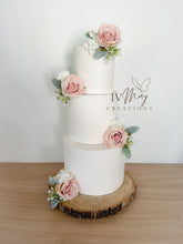 Load image into Gallery viewer, Blush Pink Silk Rose Cake Flowers: Wedding Cake Topper
